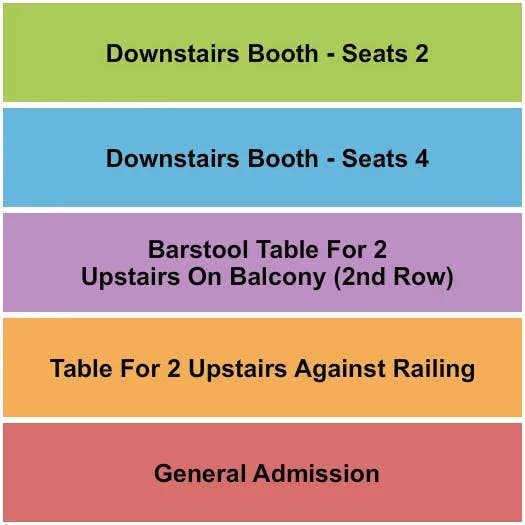  GA BOOTH BARSTOOL Seating Map Seating Chart