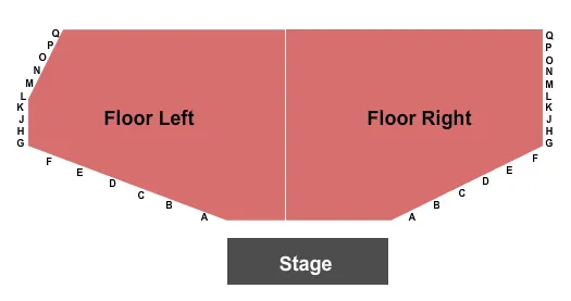 WHITE OAK MUSIC HALL DOWNSTAIRS RESERVED SEATING Seating Map Seating Chart