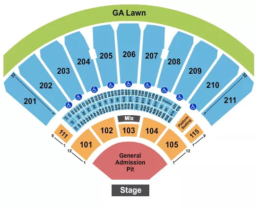  ENDSTAGE GA PIT Seating Map Seating Chart