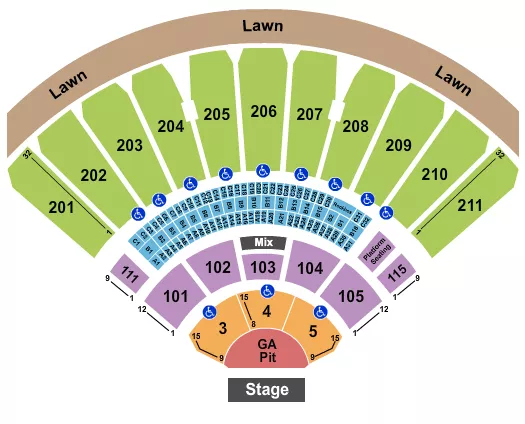 ENDSTAGE SMALL GA PIT Seating Map Seating Chart