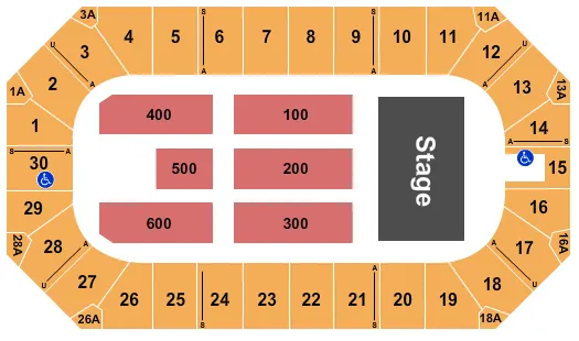  END STAGE Seating Map Seating Chart