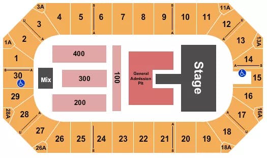  PARKER MCCOLLUM Seating Map Seating Chart
