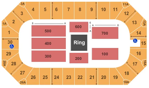  WWE Seating Map Seating Chart