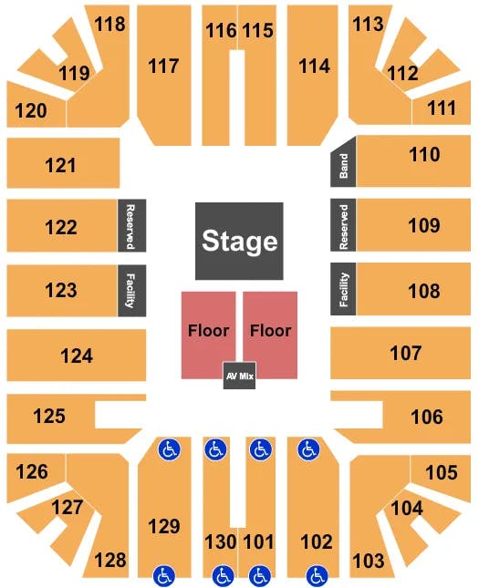  END STAGE Seating Map Seating Chart