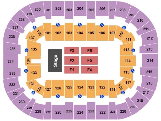 WOLSTEIN CENTER CSU CONVOCATION CENTER ENDSTAGE 3 Seating Map Seating Chart