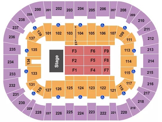 WOLSTEIN CENTER CSU CONVOCATION CENTER ENDSTAGE 4 Seating Map Seating Chart