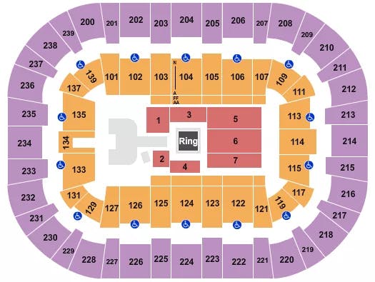 WOLSTEIN CENTER CSU CONVOCATION CENTER WWE Seating Map Seating Chart