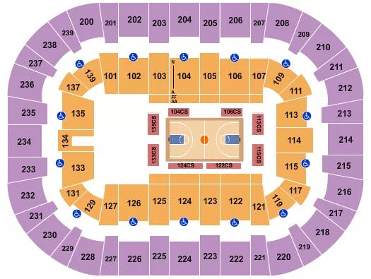 WOLSTEIN CENTER CSU CONVOCATION CENTER WOMENS BASKETBALL Seating Map Seating Chart