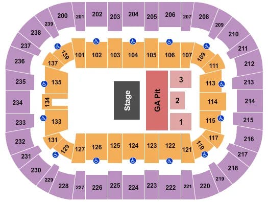 WOLSTEIN CENTER CSU CONVOCATION CENTER AJR Seating Map Seating Chart