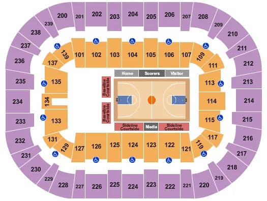 WOLSTEIN CENTER CSU CONVOCATION CENTER CLEVELAND STATE VIKINGS BASKETBALL Seating Map Seating Chart