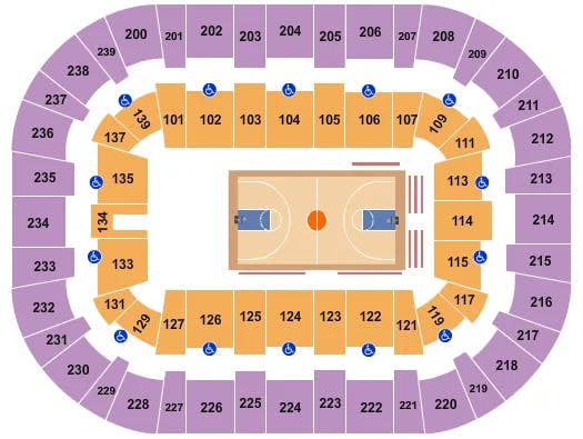 WOLSTEIN CENTER CSU CONVOCATION CENTER HARLEM GLOBETROTTERS Seating Map Seating Chart