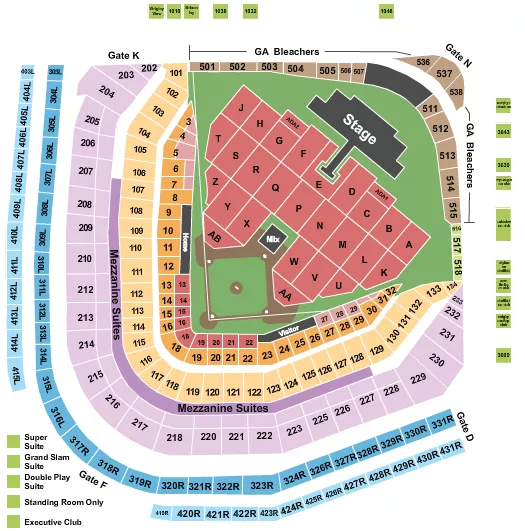  JONAS BROTHERS Seating Map Seating Chart