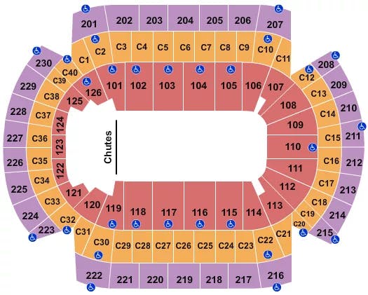  CINCH RODEO Seating Map Seating Chart