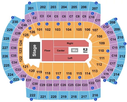  NOAH KAHAN Seating Map Seating Chart