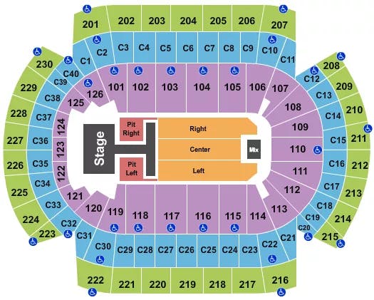  OLD DOMINION Seating Map Seating Chart