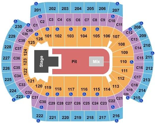  PARAMORE Seating Map Seating Chart