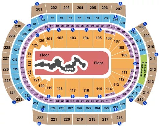  TRAVIS SCOTT Seating Map Seating Chart