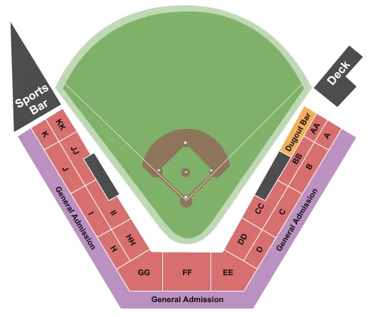  BASEBALL Seating Map Seating Chart