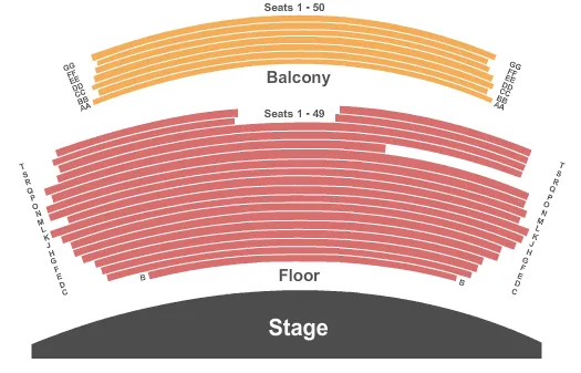 JIM LINDA LEE PERFORMING ARTS CENTER END STAGE Seating Map Seating Chart