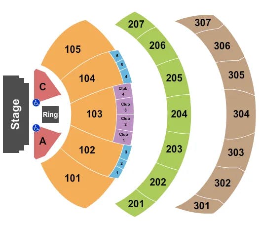  BOXING Seating Map Seating Chart