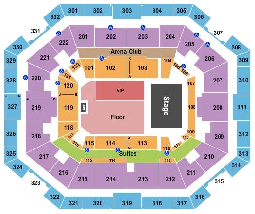  CODY JOHNSON Seating Map Seating Chart