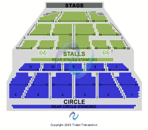  END STAGE Seating Map Seating Chart