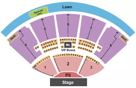  ENDSTAGE GA PIT E F Seating Map Seating Chart
