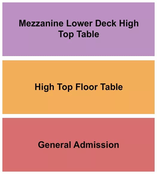  GA TABLE MEZZ Seating Map Seating Chart