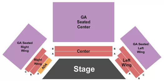 RESERVED GA SEATED Seating Map Seating Chart