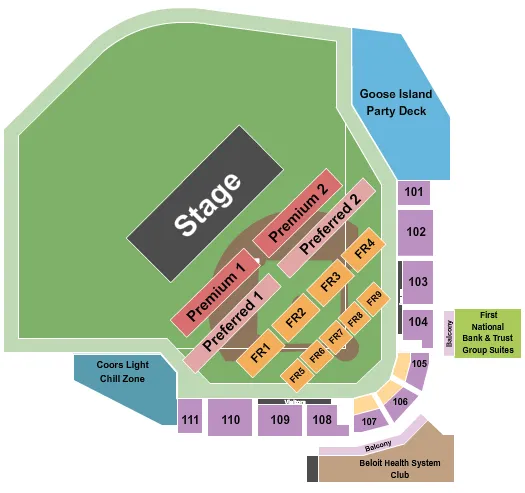 COMEDY Seating Map Seating Chart
