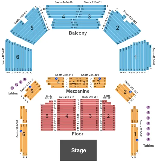 ENDSTAGE Seating Map Seating Chart