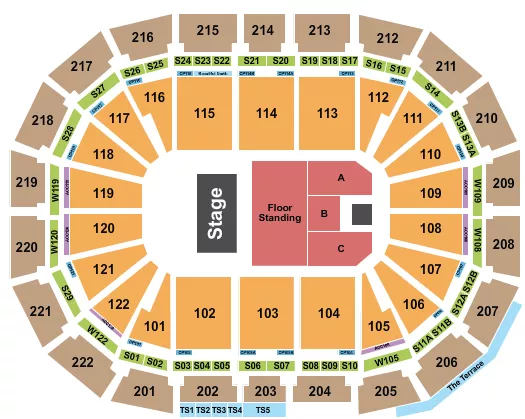ENDSTAGE GA FLOOR 2 Seating Map Seating Chart