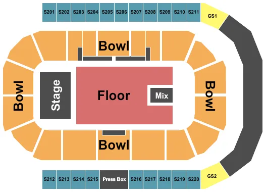 GA BOWL FLOOR Seating Map Seating Chart