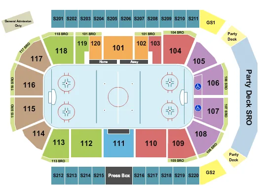 HOCKEY Seating Map Seating Chart
