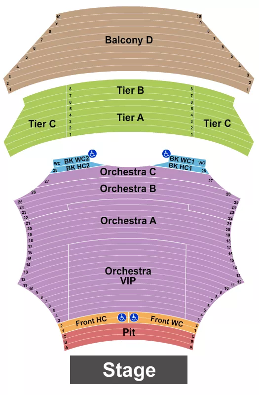 ENDSTAGE Seating Map Seating Chart