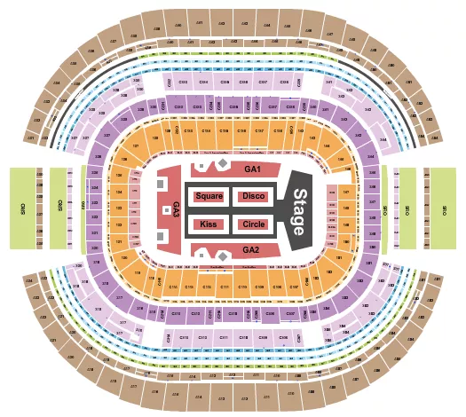 ATT STADIUM HARRY STYLES Seating Map Seating Chart