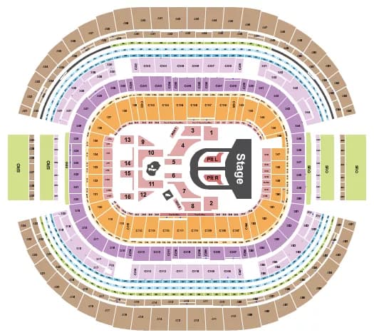ATT STADIUM KAROL G Seating Map Seating Chart