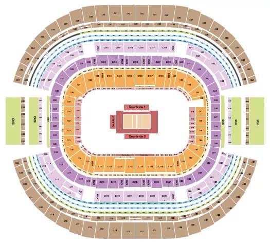 ATT STADIUM VOLLEYBALL Seating Map Seating Chart