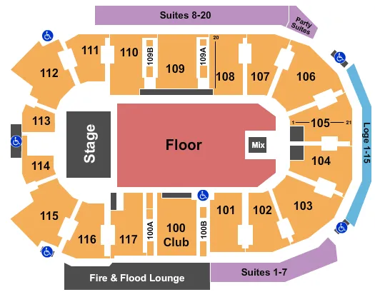 LYNYRD SKYNYRD Seating Map Seating Chart