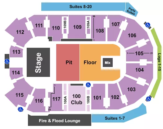 GA PIT RSV FLOOR Seating Map Seating Chart