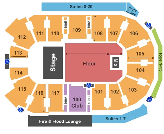 ENDSTAGE 2 Seating Map Seating Chart