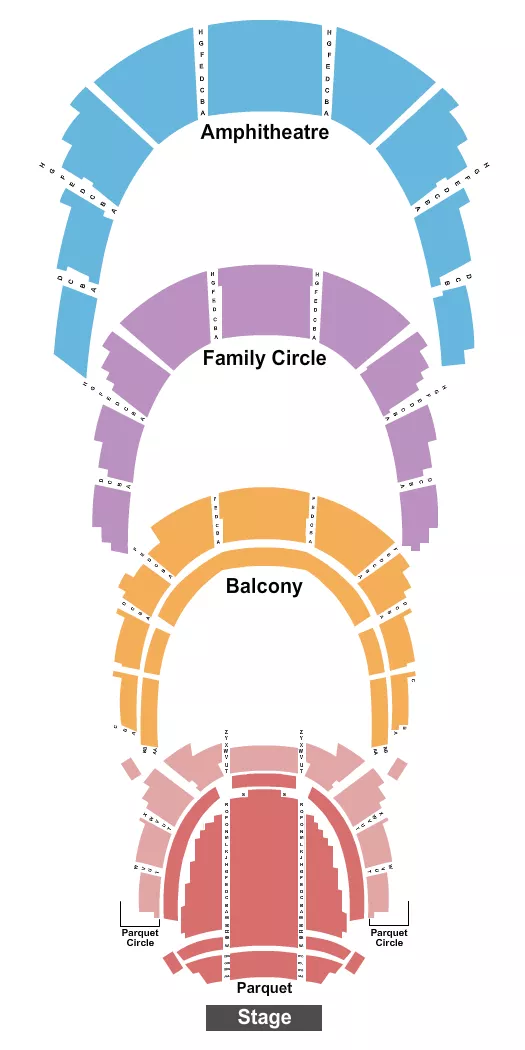 ACADEMY OF MUSIC PA ENDSTAGE 3 Seating Map Seating Chart