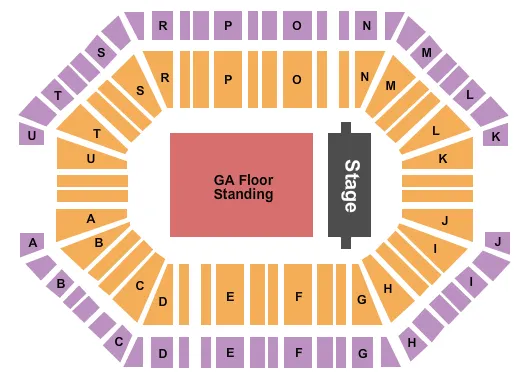 END STAGE Seating Map Seating Chart