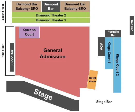 END STAGE Seating Map Seating Chart