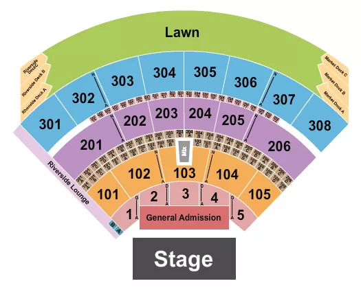 ENDSTAGE GA FRONT Seating Map Seating Chart