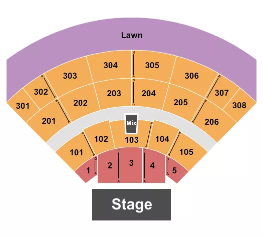 ENDSTAGE WITH CATWALK Seating Map Seating Chart