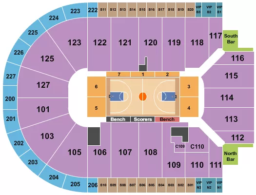 BASKETBALL GLOBETROTTERS Seating Map Seating Chart