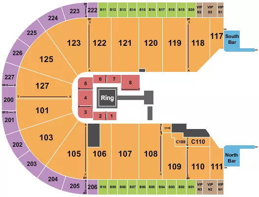 BOXING Seating Map Seating Chart
