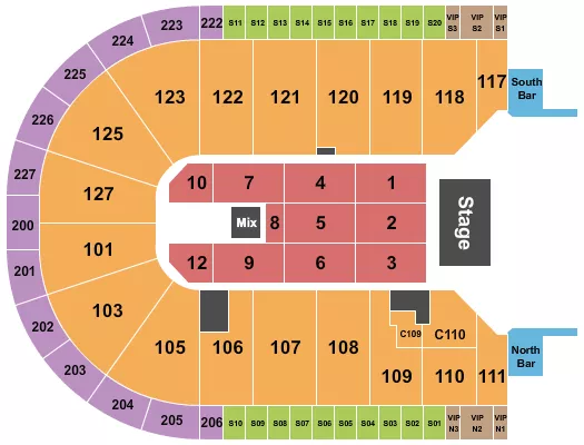 ENDSTAGE 2 Seating Map Seating Chart