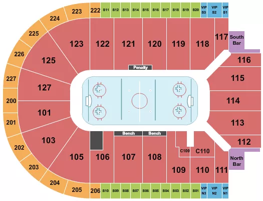 HOCKEY Seating Map Seating Chart